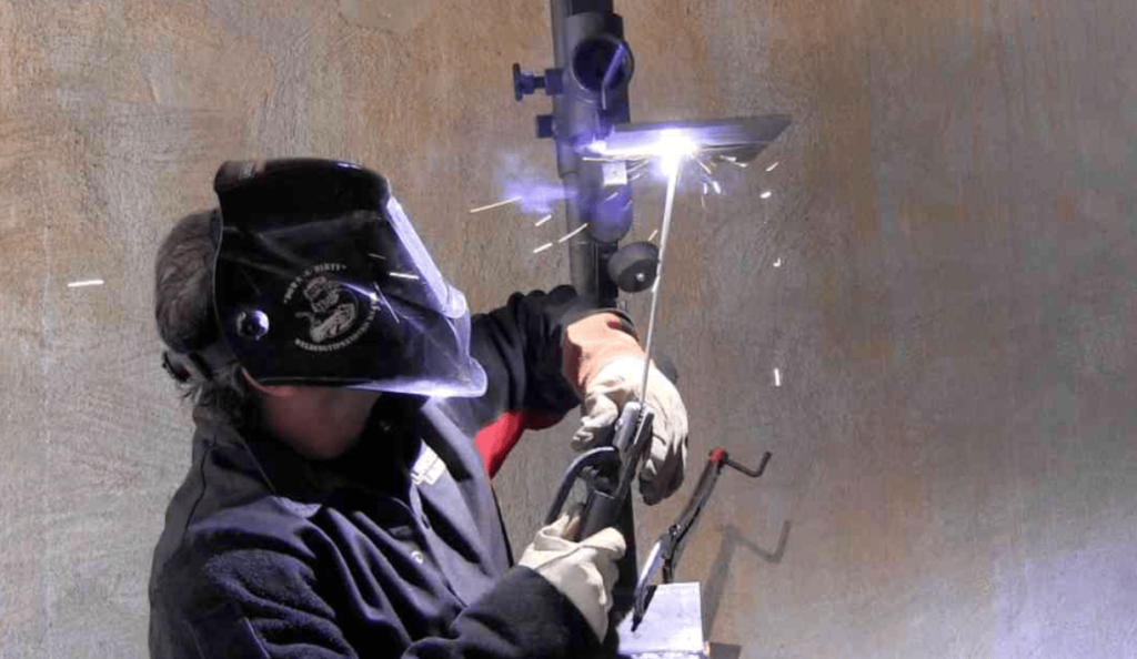 4G certification tests overhead groove welding on plate